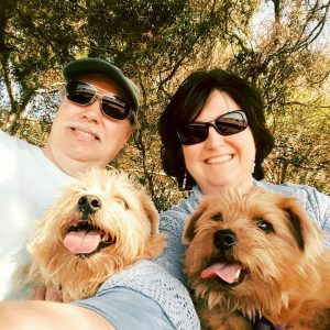 Doug and Janet with the Pups